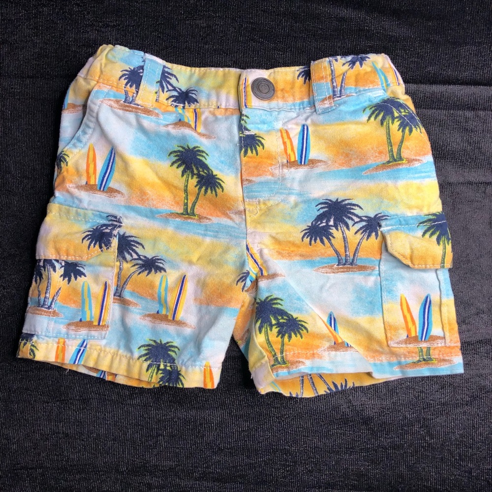 Island Style Surfing Multicolor Jean Shorts